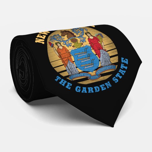 NIEUWE STAATSVLAG VAN JERSEY GARDEN STROPDAS (Opgerold)