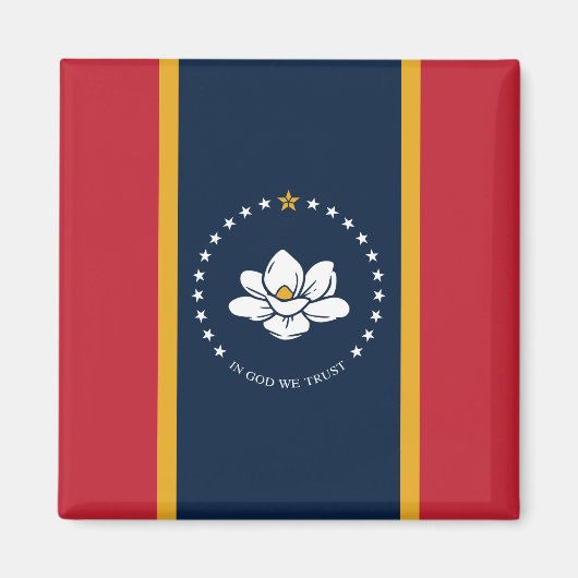 Nieuwe staatsvlag van Mississipi Magneet (Voorkant)