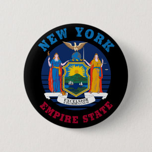 NIEUWE STAATSVLAG VAN YORK RONDE BUTTON 5,7 CM