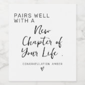 Nieuwe Start Verse Start Doel Bereiking Opbeuring Wijn Etiket (Enkel label)