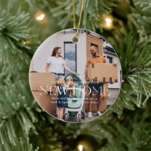 Nieuwe startpunt   Sentimentele foto KeepSake Kers Keramisch Ornament