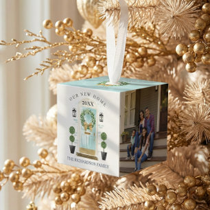 Nieuwe startpunt voor de Feestdagen Aqua Waterverf Kubus Ornament