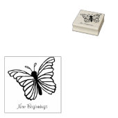 Nieuwe stempel van het Begin Butterfly Design rubb (Gestempeld)