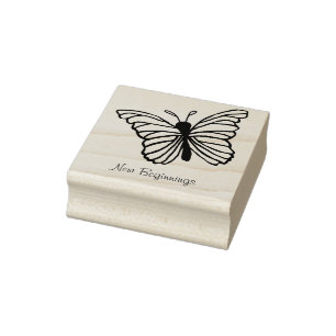 Nieuwe stempel van het Begin Butterfly Design rubb