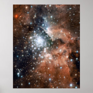 Nieuwe sterren in NGC 3603 16 x 20 (16 x 20) Poster