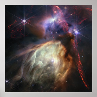 Nieuwe sterren vormen | Rho Ophiuchi | JWST Poster