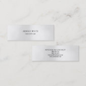 Nieuwe stijl Trendy Grey Minimalist Plain Modern Mini Visitekaartje (Voorkant / Achterkant)