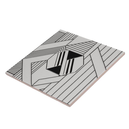 Nieuwe stijlzwarte en grijze deco-keramische Tegel Tegeltje (Zijkant)