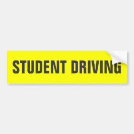 nieuwe studentenchauffeur gele bumpersticker