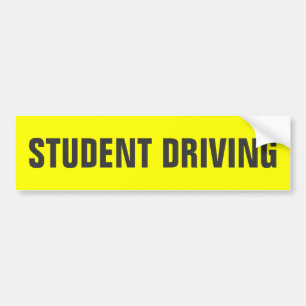 nieuwe studentenchauffeur gele bumpersticker
