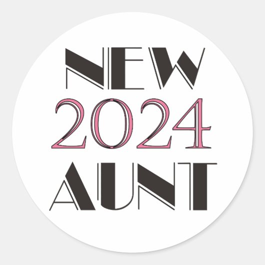Nieuwe Tante 2024 Sticker (Voorkant)