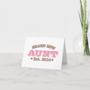 Nieuwe tante Est. 2016 (roze) Aankondiging