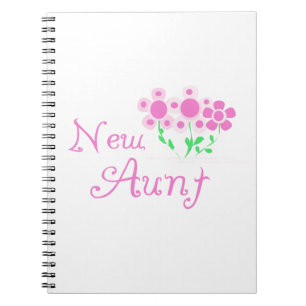 Nieuwe Tante Roze Bloemen T-shirts en geschenken Notitieboek