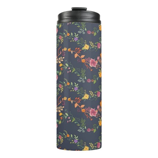 Nieuwe thuiscadeau | Eenvoudig Floral Patroon Thermosbeker (Voorkant)