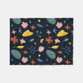 Nieuwe thuiscadeau | Naadloze Abstracte Floral Fleece Deken (Voorkant (Horizontaal))