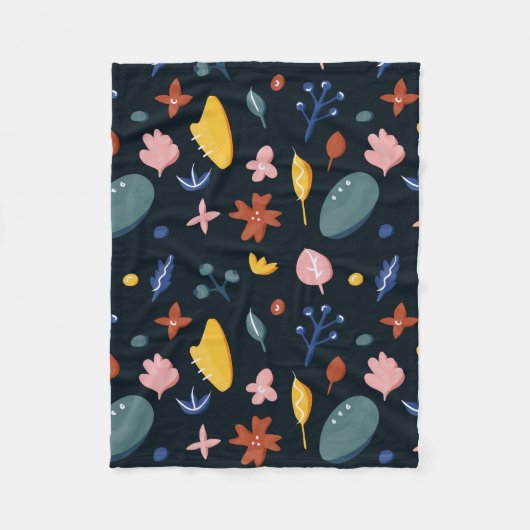 Nieuwe thuiscadeau | Naadloze Abstracte Floral Fleece Deken (Voorkant)