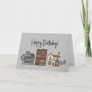 Nieuwe thuisclient Happy Birthday-kaart Bedankkaart