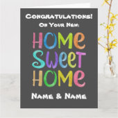 Nieuwe thuiskaart kaart (Gele Bloem)