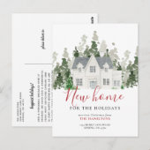 Nieuwe thuisvakantie wijziging adresaankondiging briefkaart (Voorkant / Achterkant)