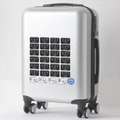 NIEUWE TRANSPARANTE PATENT BORD STICKER (Koffer)