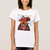Nieuwe trend: bont op bont! chow-chow t-shirt (Voorkant)