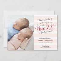 Nieuwe tweelingen kerstkondiging