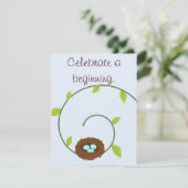 Nieuwe Uitnodiging van het Baby shower van Begin (Staand voorkant)