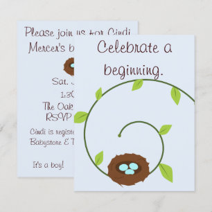 Nieuwe Uitnodiging van het Baby shower van Begin