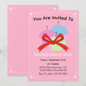 Nieuwe uitnodiging voor rode kledingwinkel (Voorkant / Achterkant)