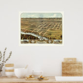 Nieuwe Ulm, MN Panorama Map - 1870 Poster (Keuken)