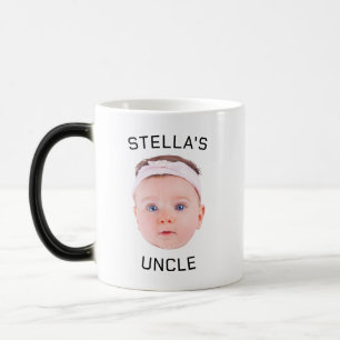 Nieuwe Uncle Gift Mok, Aangepaste Baby Gezicht Fot Magische Mok
