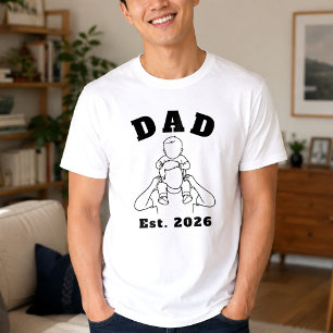 Nieuwe Vader Baby Schouder Lijn Kunst T-shirt
