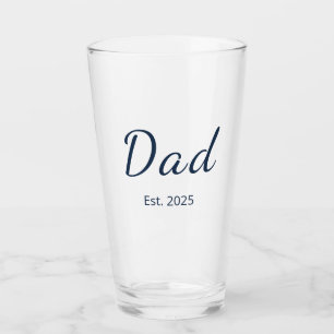 Nieuwe vader eerste Vaderdag minimalist Glas