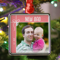Nieuwe vader en Baby eerste kerstfoto