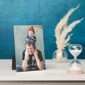 Nieuwe vader en Baby foto Keepslag Fotoplaat (Zijkant)