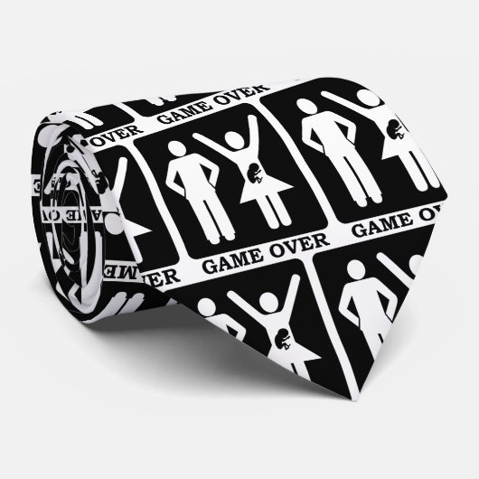 Nieuwe vader - Game Over Stropdas (Opgerold)