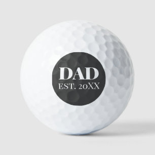 Nieuwe vader   Gift for Dad Golfer   Grijs Golfballen