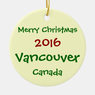 NIEUWE VANCOUVER CANADA MERRY CHRISTMAS-ORNAMENT V KERAMISCH ORNAMENT