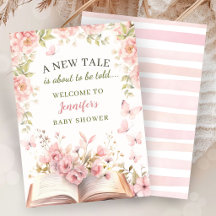 Nieuwe verhalenbibliotheek babyshower meisje roze 