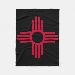 Nieuwe vlag van de staat New Mexico Zia-symbool Vl Fleece Deken