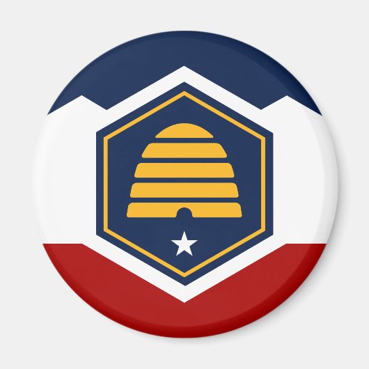 Nieuwe vlag van de staat Utah Magneet (Voorkant)