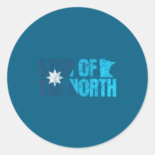 Nieuwe vlag van Minnesota Mn Ster Van Het Noorden Ronde Sticker