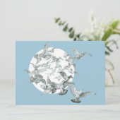  nieuwe vogelstand met volle maan (Staand voorkant)