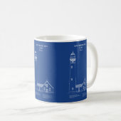 Nieuwe vuurtoren op Presque Isle - Michigan - AD Koffiemok (Voorkant rechts)