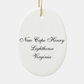 Nieuwe vuurtoren van Cape Henry Keramisch Ornament (Achterkant)