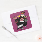 Nieuwe wereldbeelden vierkante sticker (Envelop)