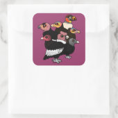 Nieuwe wereldbeelden vierkante sticker (Tas)