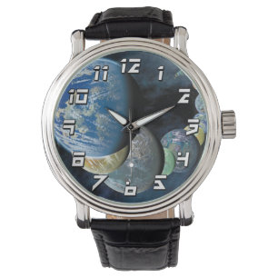 Nieuwe Werelden Buitenaardse Planeet Montage Horloge