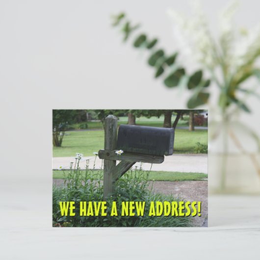 Nieuwe wijziging van het Briefkaart Adres (Staand voorkant)