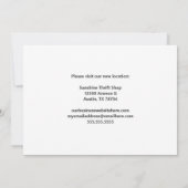 Nieuwe winkel Cute opening of verhuizing winkel Aankondiging (Achterkant)